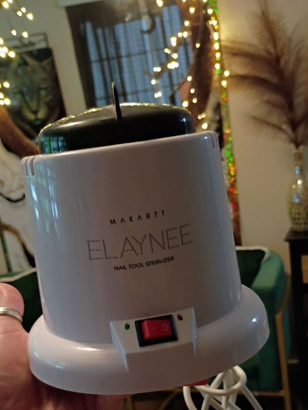 MAKARTT ELAYNEE Nail Tool Sterilizer - White with Black Lid